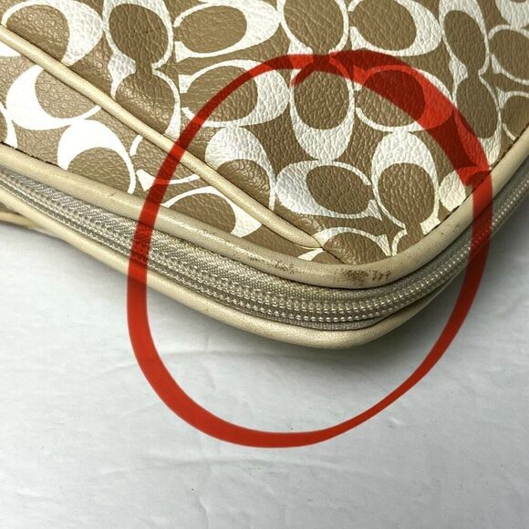 Coach Signature Logo Cosmetic Bag - Picture 4 of 8